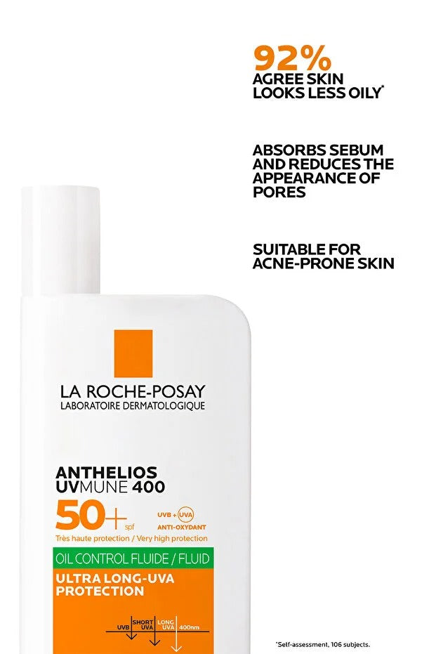 La Roche Posay  سائل للتحكم في الزيوت بعامل حماية من الشمس
